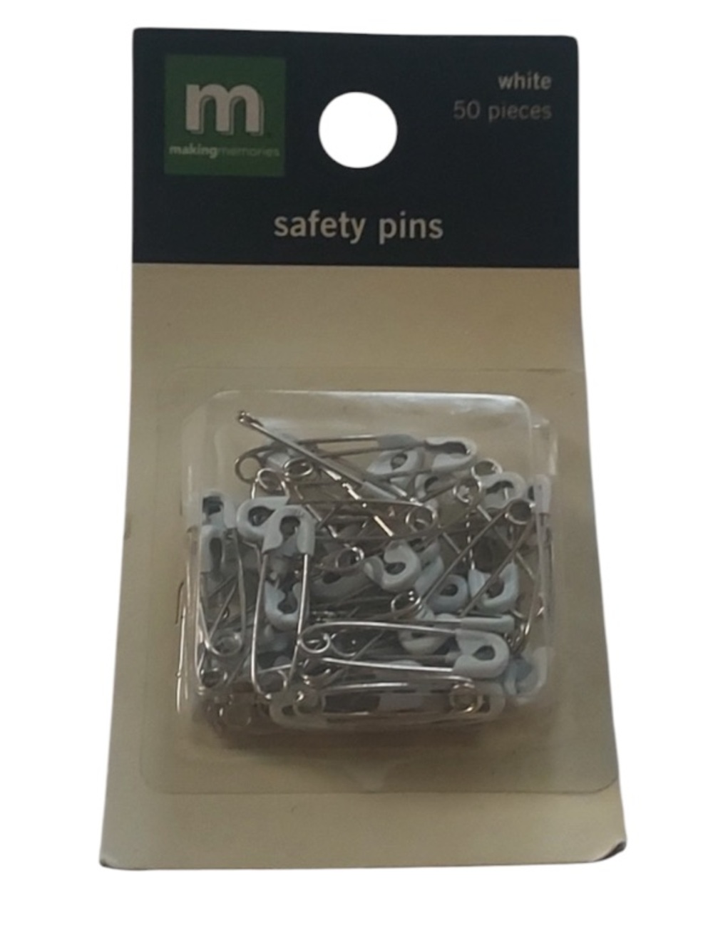 MAKING Memories safety pins white 50 pc